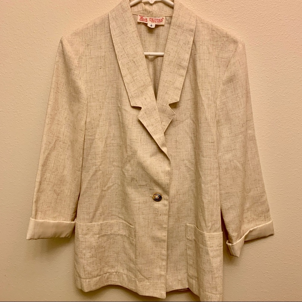Linen Blazer - Cream